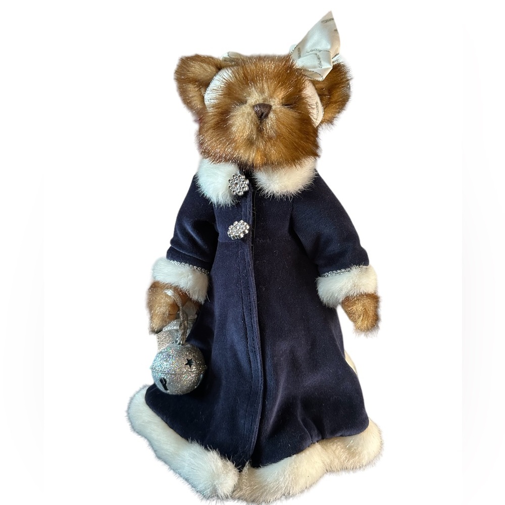 The Bearington Collection SANDRA #1106 14”🐻Royal Blue/WT Fur Gown !!